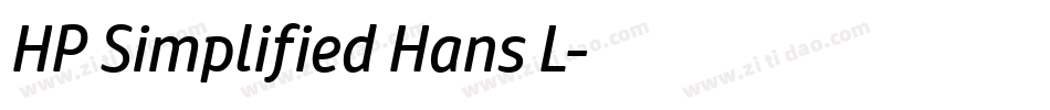 HP Simplified Hans L字体转换
